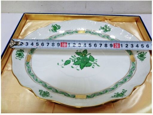 美品】【ほぼ未使用】ヘレンド AV アポニーグリーン 175周年バック