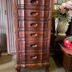 唐木チェスト 猫脚螺鈿花図 中国家具