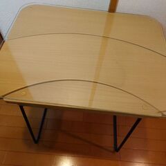 【中古】ガラス天板パソコンデスク