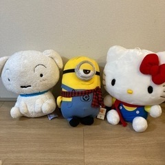 ぬいぐるみ(シロ、ミニオン、キティ)