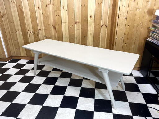 【家具激安販売】ニトリ　センターテーブル　1200×400×400　天然木使用