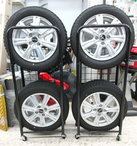 BRIDGESTONE / ブリジストン タイヤホイール 4本セット スタッドレスタイヤ 4穴 14インチ BLIZZAK 155/65R14【ユーズドユーズ名古屋天白店】 JO0066