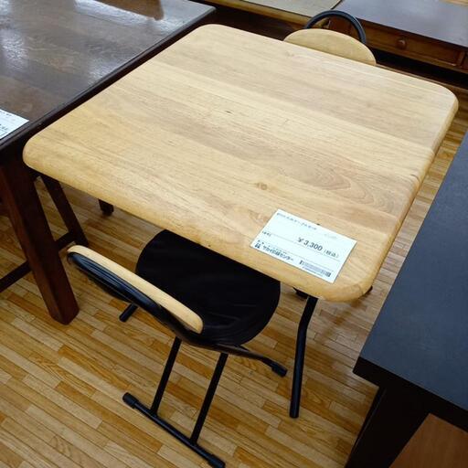 ★ジモティ割あり★ 折りたたみテーブルセット イス2脚付き　ナチュラル\u0026ブラック　クリーニング済　YJ852