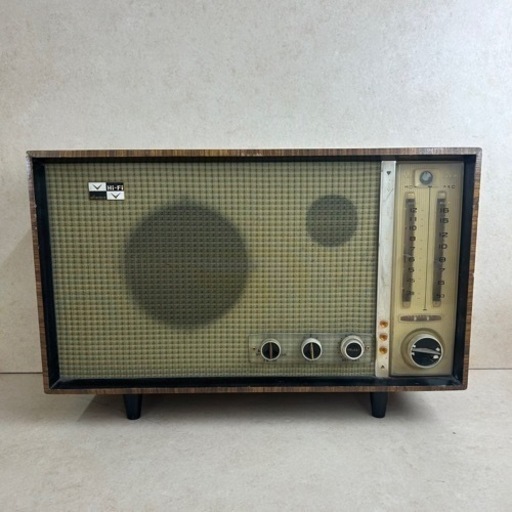 k1028502 SANYO Hi-Fi ラジオ SF-900 ALL WAVE 真空管ラジオ 昭和レトロ アンティーク家電 コンポ 骨董 通電確認済み 現状品 中古品