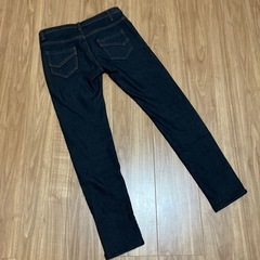 裏起毛ブラックパンツ Mの画像