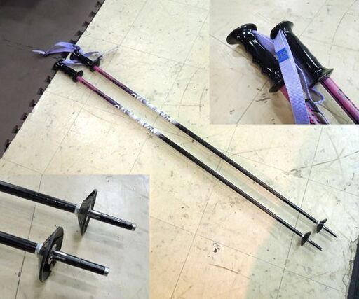 KAZAMA 152cm Winterhigh ROCKER カービングスキー レディース向け ビンディング付き板 ポールセット カザ