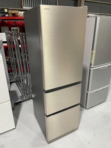 ★日立★ 3D冷蔵庫 315L 2021年 R-V32NV HITACHI 自動製氷機能 新生活 シャンパン キッチン 生活家電 福島 郡山市 a