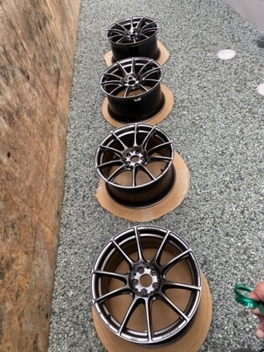 アルミホイール４本　18インチ　9.5J  PCD100 86/BRZに