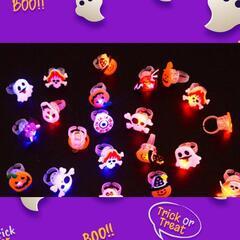 ①🎃ハロウィン🎃光る指輪✨💍✨タトゥーシール付きの画像