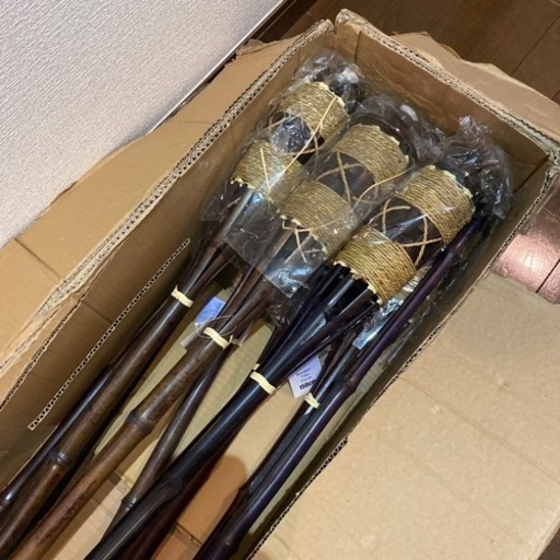 【未使用新品】松明 たいまつ バンブートーチ 竹製 150cm x 未使用 9個セット 本物