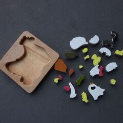 鶏とヒナパズルの画像