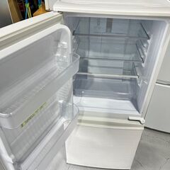 ★SHARP★ 2D冷蔵庫 137L 2019年 SJ-D14E-W シャープ 新生活 一人暮らし コンパクト キッチン 生活家電 福島 郡山市 aの画像