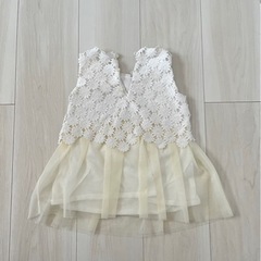 値下げ！ザラ/ZARA　ベビードレス　ワンピース　花柄　白の画像