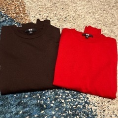 エクストラファインメリノクルーネックセーター　2枚セットの画像