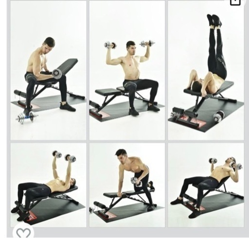 【定価26940円⇒17000円】⭐︎ダンベルのおまけ付き　FITMATEトレーニングベンチ 腹筋 フォールディング フラットインクラ
