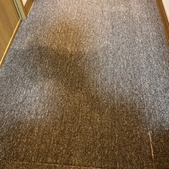 ニトリタイルカーペット　緑　黄緑　茶色の画像