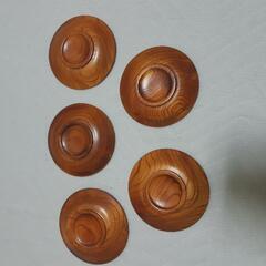 木製湯飲み置き　茶色　5点の画像