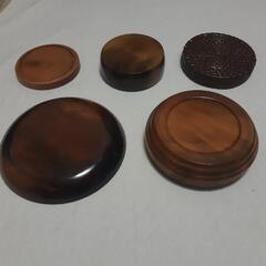 木製お菓子皿　5点の画像