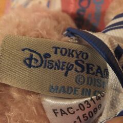 東京ディズニーシー　ダッフィー　ストラップ　ぬいぐるみ　タグ付きの画像