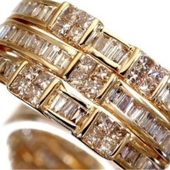 GSTV  ミステリーセッティング　天然ブラウンダイヤモンド　K18リングの画像