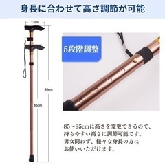 杖 折りたたみ 軽量 ステッキ 介護 つえ コンパクト リハビリ 登山の画像