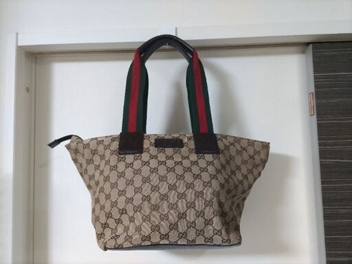 GucciトートバッグCGキャンバスシェリーライン