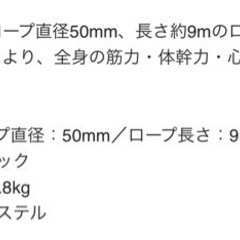 トレーニングロープ(新品)の画像