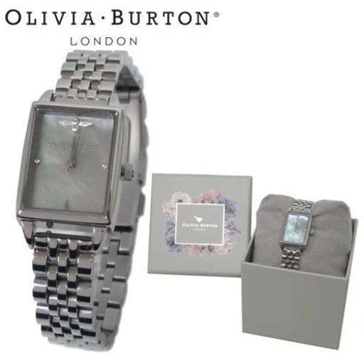 オリビア バートン 時計 腕時計 OLIVIA BURTON クオーツ ビーハイブ OB16BH03(シルバー) レディース  シェル文字盤&スワロフスキー 【在庫限り！新品電池交換済！専用ギフトBOXつき！】