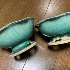 【未使用品】和食器5個　陶器・グリーン系の画像