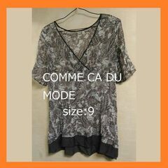 COMME CA DU MODE 半袖 カシュクールシフォンチュ...
