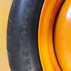 ホンダ用テンパータイヤ、ホイール：14ⅹ４T PCD100 4穴 ハブ径56㎜、タイヤ：ヨコハマT125/70D14 　の画像