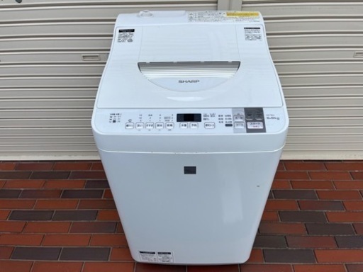 美品★SHARP/シャープ 5.5kg タテ型洗濯乾燥機 2017年製 乾燥3.5kg