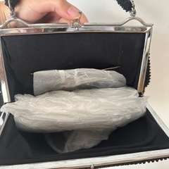 ビーズ ハンドバッグ 結婚式の画像