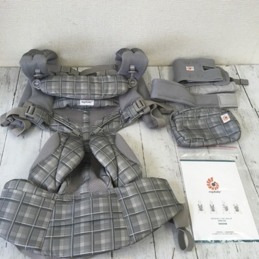 エルゴベビー OMNI360クールエア グレイプレイド ※専用ポーチ付き　2020年製