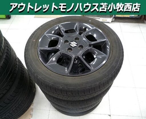 スズキ純正アルミ タイヤ付き 16インチ 4穴 5J ET40 ブリヂストン エコピア 175/60R16 2019年製 中古 苫小牧西店