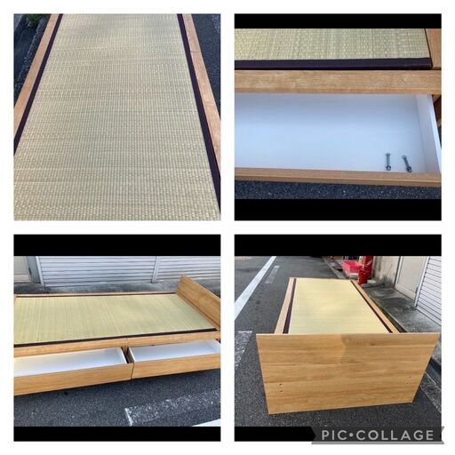 ☆中古￥13,000！畳ベッド　家具　幅103㎝ｘ奥行45㎝ｘ高さ138㎝　【BJ220】