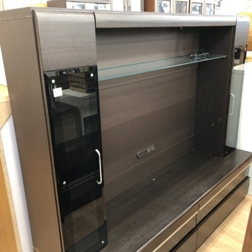 テレビボード ダークブラウン【トレファク上福岡】