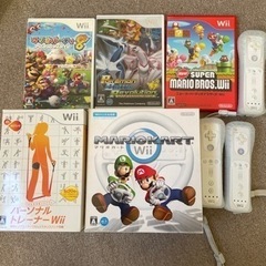 wii本体ソフト5本リモコン3つ