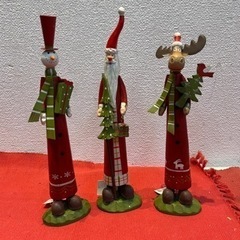 【クリスマス雑貨】未使用　置き物　3体セット　