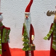【クリスマス雑貨】未使用　置き物　3体セット　の画像