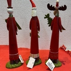 【クリスマス雑貨】未使用　置き物　3体セット　の画像