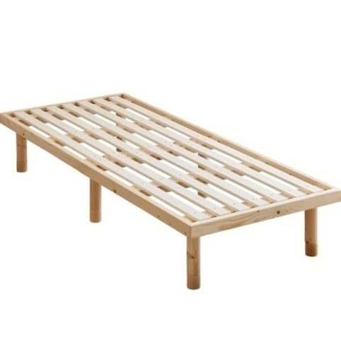 セミシングル ベッド単品のみ ベッドフレーム 耐荷重350kg 高さ4段階