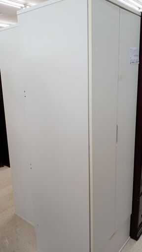 特別値引き★ジモティ割あり★  ワードロープ 白 H180×D55×W58 クリーニング済み TJ2578