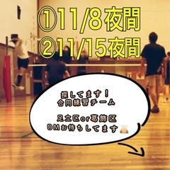 11月水曜日夜間、合同練習希望！足立区男女混合バレーボール！