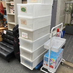 【品川区リサイクルショップ】〔2点セット価格〕〔在庫6点〕衣装ケース プラスチックケース　収納ボックス　プラケースの画像