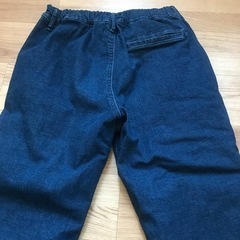 ユニクロkids暖パン150インディゴブルーの画像