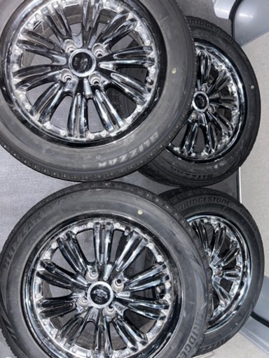 メッキホイールタイヤセット四本