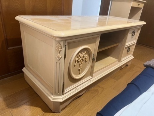 リンホーリン ローボード、引き出し、テレビ台 傷、日焼け、有り