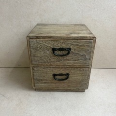 d1029506 利親作 木製 裁縫箱 時代箪笥 小物入れ 和裁...