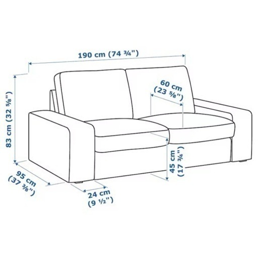IKEAソファ　美品　洗えるカバー